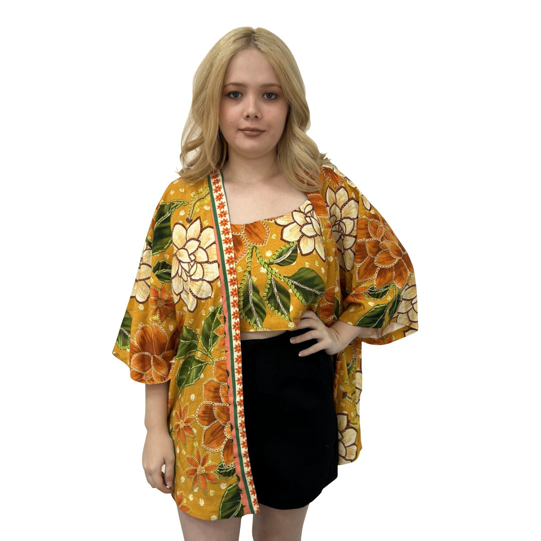 Kimono + Cropped Osaka Heat