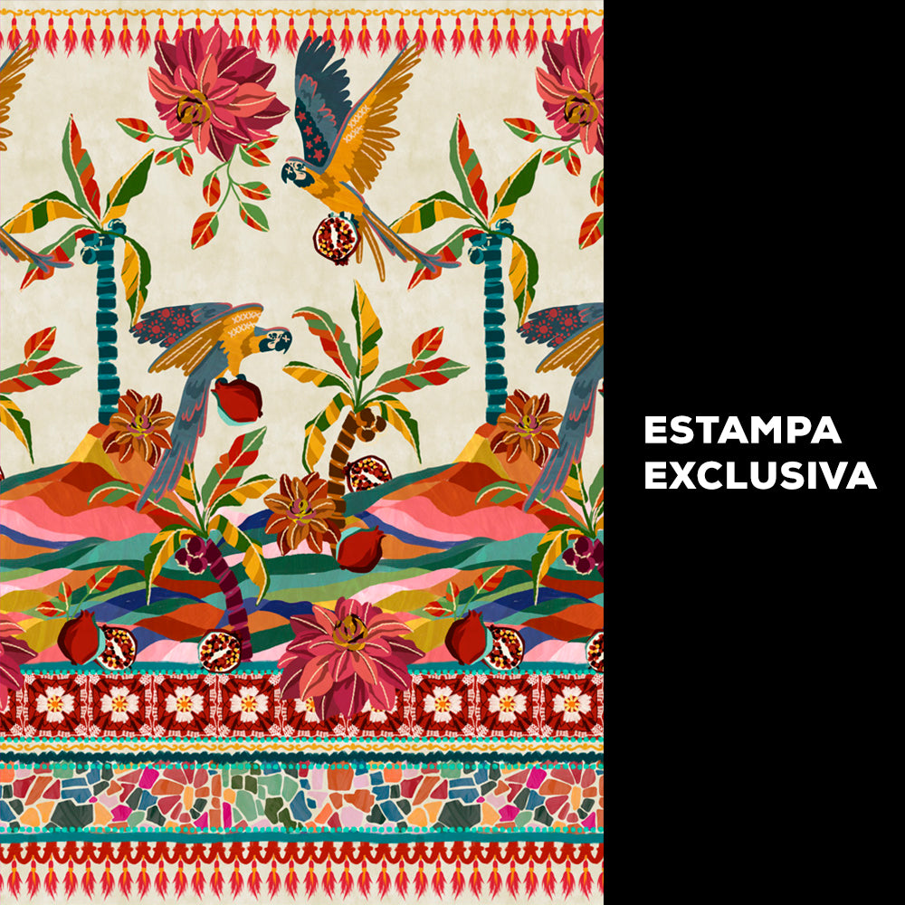 Canga estampada Flora