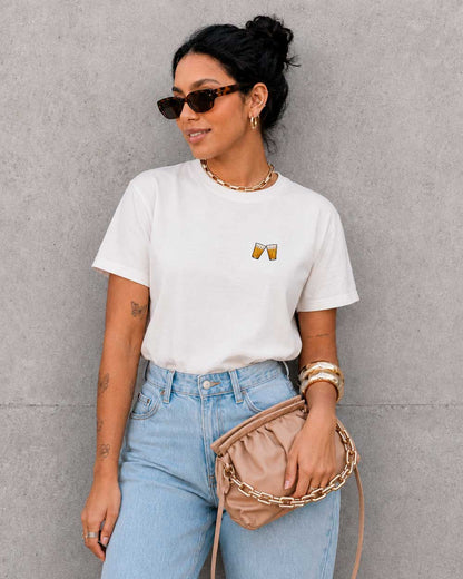 Camiseta Feminina Mini Bordado Cerveja