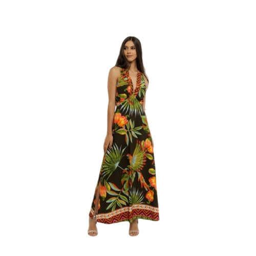 Vestido longo regata fenda Cairo Party