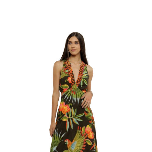 Vestido longo regata fenda Cairo Party