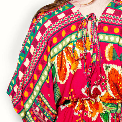 Vestido longo decote em V Amalia