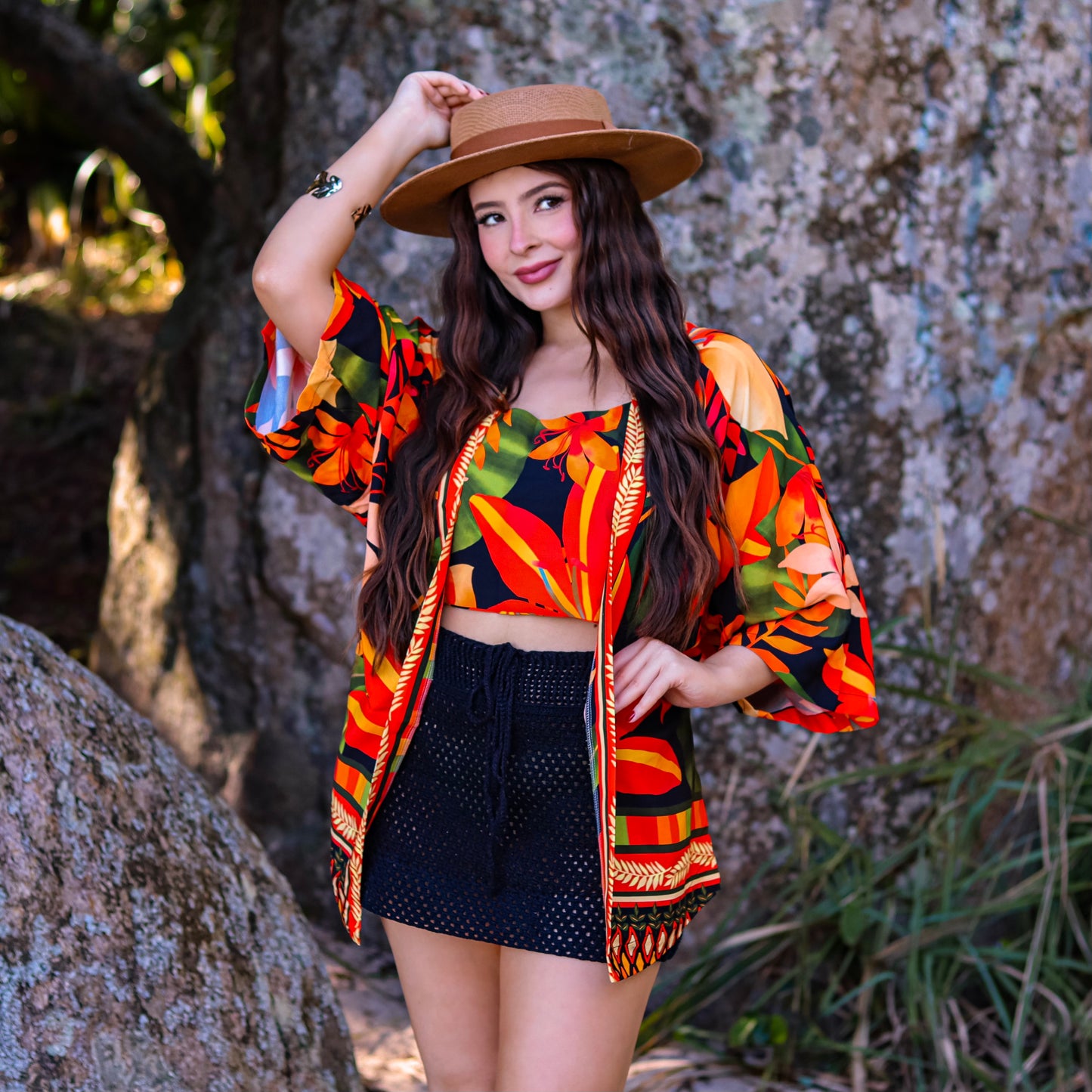 Kimono + Cropped Miami Tropical