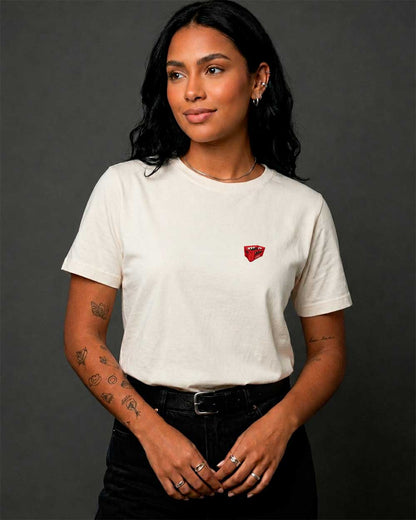 Camiseta Feminina Mini Bordado Engradado