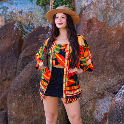 Kimono + Cropped Miami Tropical
