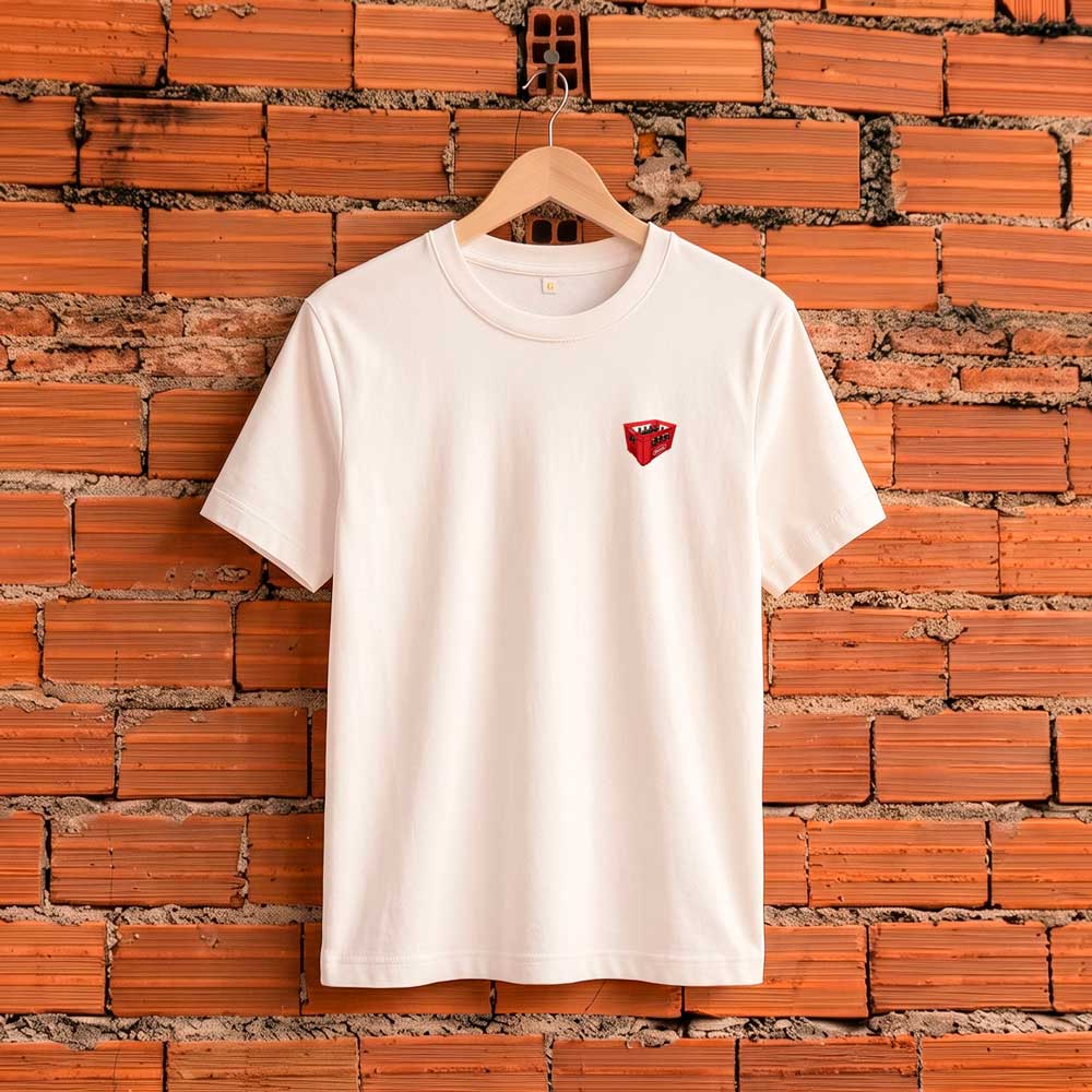 Camiseta Feminina Mini Bordado Engradado