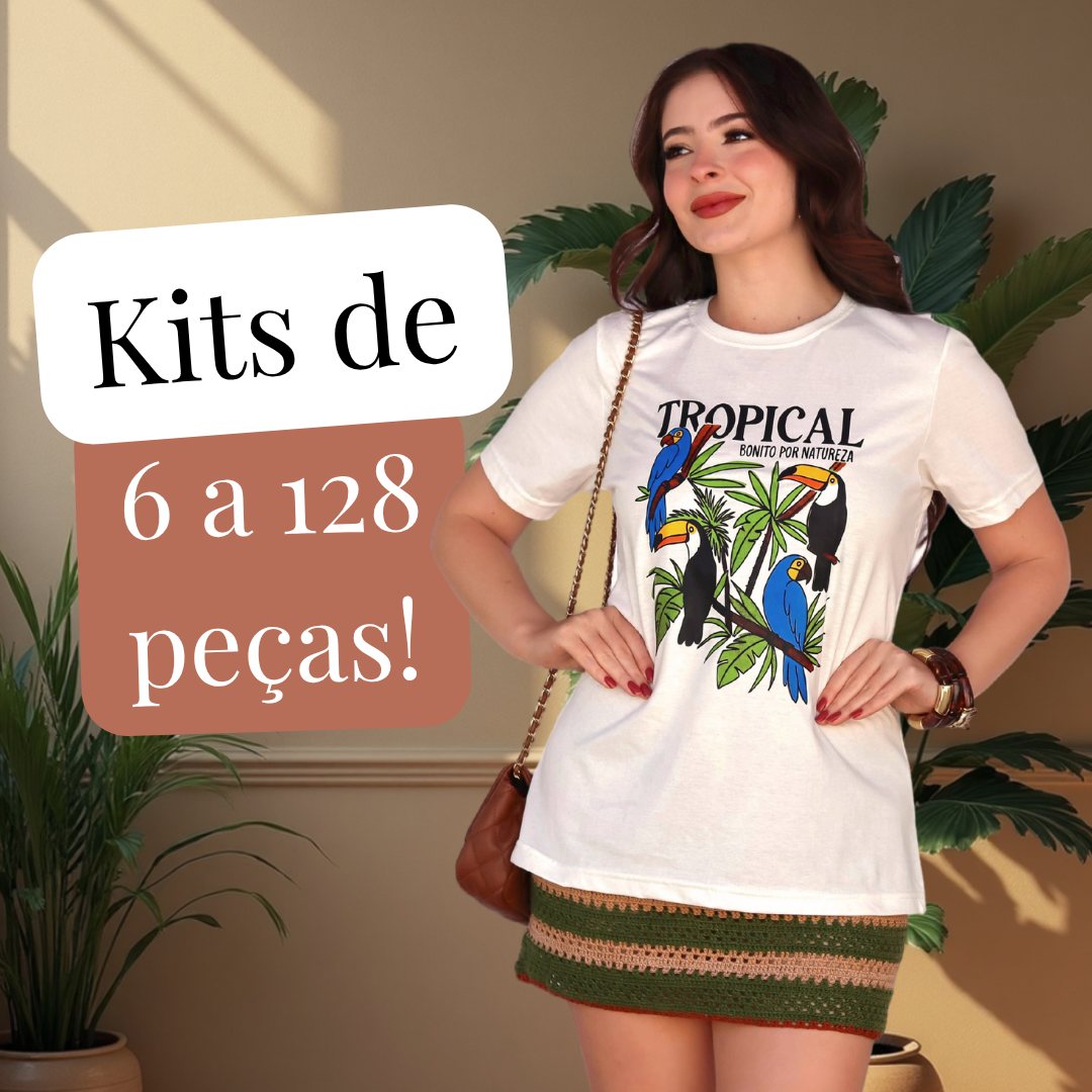 Kit fechado com Camisetas Tropical