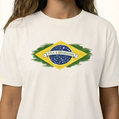 Camiseta Feminina Viva a Brasilidade Plus Size