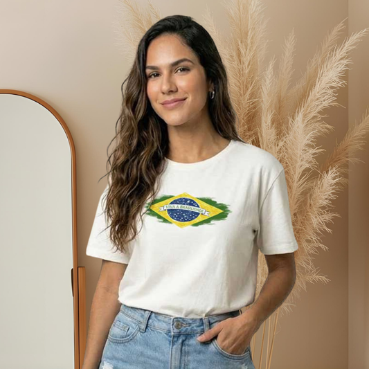 Camiseta Feminina Viva a Brasilidade