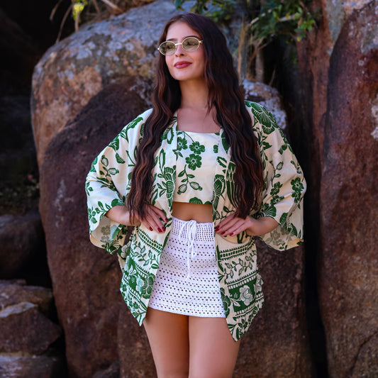 Kimono + Cropped Dubai Sands