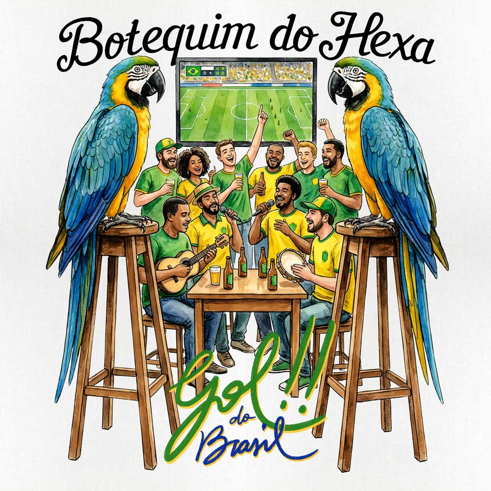 Camiseta Feminina Botequim do Hexa Plus Size