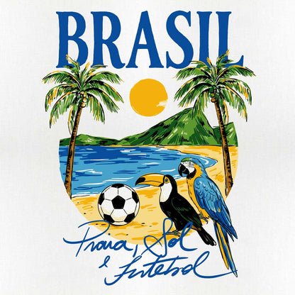 Camiseta Feminina Praia Sol e Futebol Plus Size