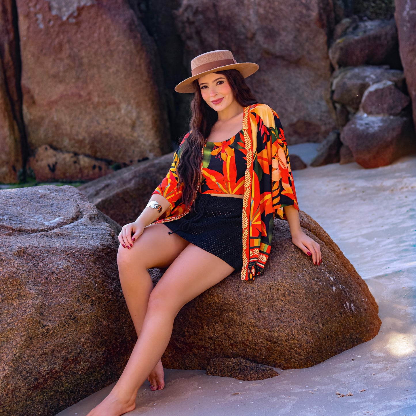 Kimono + Cropped Miami Tropical