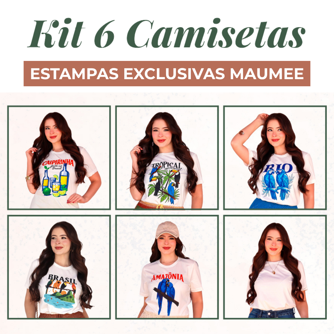 Kit fechado com Camisetas Variadas